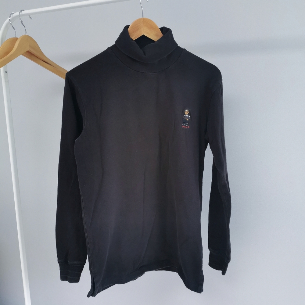 Vintage Polo Ralph Lauren TurtleNeck Embroidered Bear